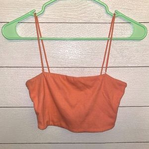 pink crop top